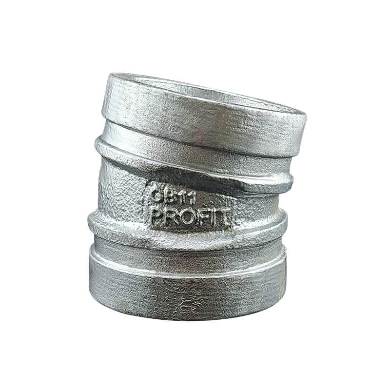 COUDE 11.25° RAINURE GALVA DN32