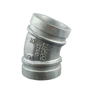 COUDE 22.5° RAINURE GALVA DN40