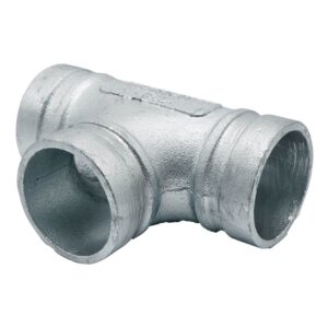 T EGALE RAINURE GALVA DN100